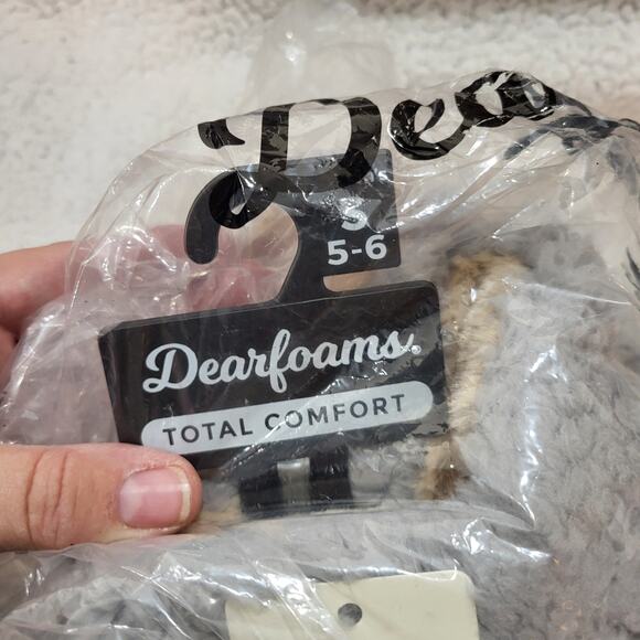 NWT Dearfoams Women's Chelsea Faux Fuzzy Sherpa Indoor House Bootie small 5-6 - Picture 7 of 7